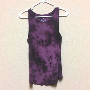 American eagle soft and sexy tie dye maroon burgundy size xs tank top
